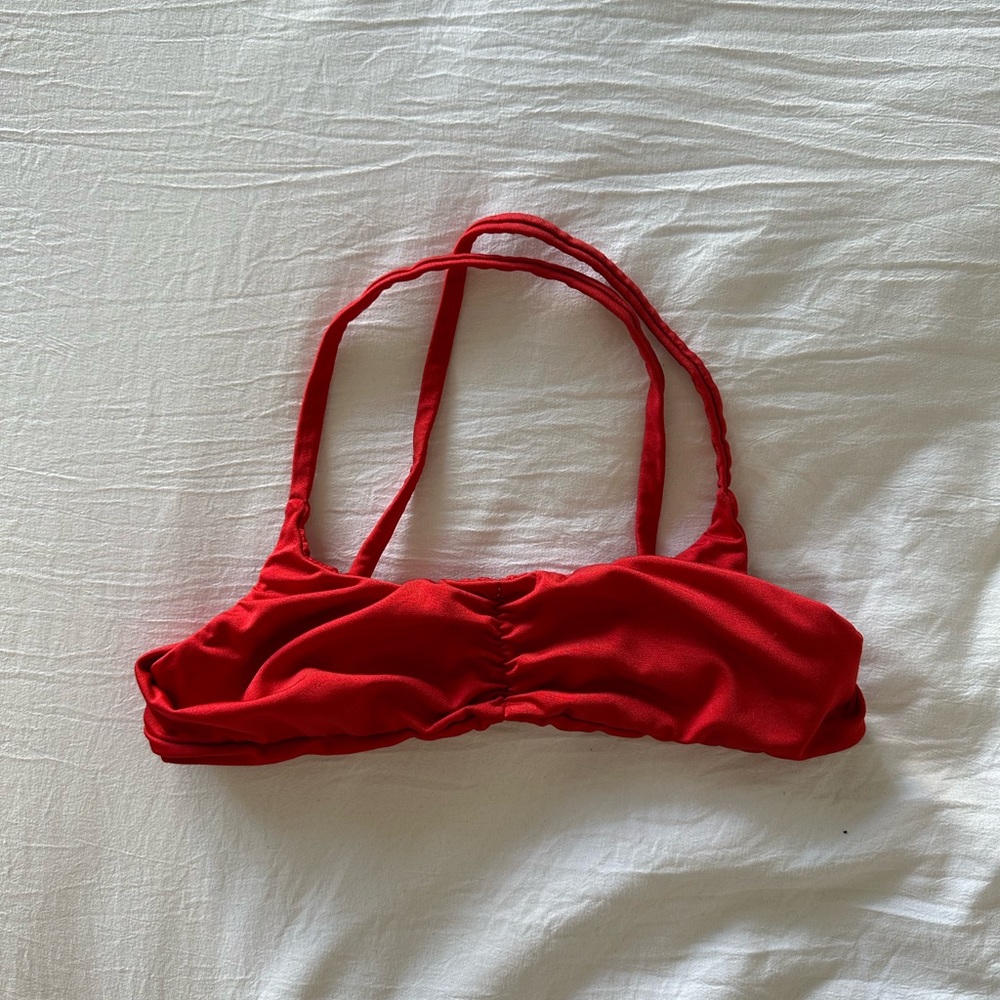 S Red Dan Lorenzo Bikini Top